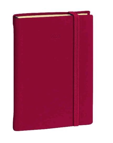 Agenda giornaliera Daily 21 Prestige 15x21cm Silk bordeaux 2027 Quo Vadis